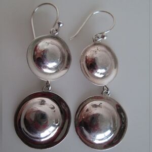 Rare Silpada 925 Sterling Silver Retro Revival Earrings W3375